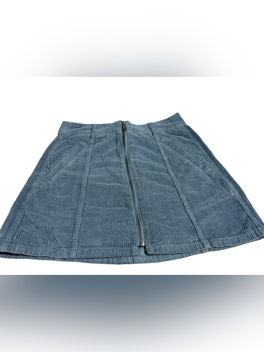American‎ Eagle Blue Corduroy High Rise A-Line Mini Skirt NWT Size 0